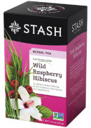 Stash Tea Wild Raspberry Hibiscus (Herbal Tea Caffeine Free) - 20 Tea Bags