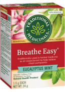 Traditional Medicinals Breathe Easy Eucalyptus Mint Tea - 16 Tea Bags