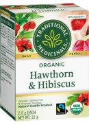 Traditional Medicinals Organic Hawthorn With Hibiscus - 16 Tea Bags