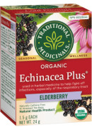 Traditional Medicinals Organic Echinacea Plus With Elderberry Tea - 16 Tea Bags