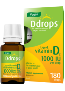 The D Drops Company Adult D Drops 1,000iu Vegan - 5ml (180 Drops)