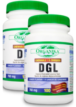 Dgl (Deglycyrrhizinated Licorice) 760mg - 100 Tabs + 100 Tabs (2 For Deal) - Organika