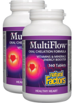 Multi Flow Chelation - 360 Tabs + 360 Tabs (2 For Deal) - Natural Factors