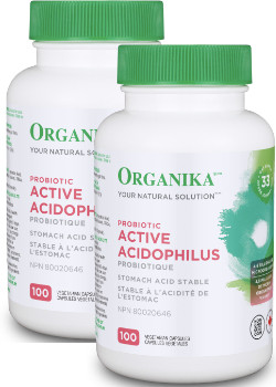 Active Acidophilus [heat Stable] - 100 V-Caps + 100 V-Caps (2 For Deal) - Organika