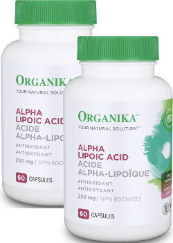 Alpha Lipoic Acid 250mg - 60 + 60 Caps (2 For Deal) - Organika Alpha Lipoic Acid 250mg - 60 + 60 Caps (2 For Deal) - Organika