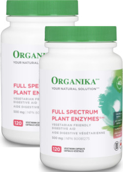 Full Spectrum Plant Enzymes 500mg - 120 + 120 V-Caps (2 For Deal)