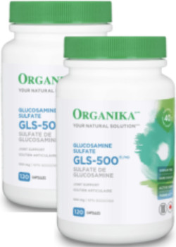 Gls - 500 Glucosamine Sulfate Complex 500mg - 120 Caps + 120 Caps (2 For Deal) - Organika