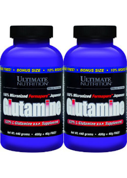 Glutamine Powder - 400g + 400g (2 For Deal) - Ultimate Nutrition
