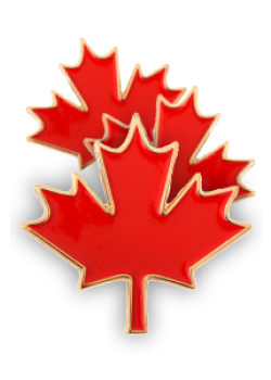 Maple Leaf Canadian Lapel Pin Trio - 3 Pins