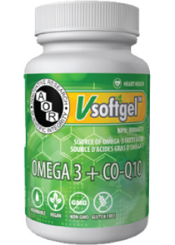 Omega 3 + Coq10 - 90 Softgels BONUS Size! - Aor