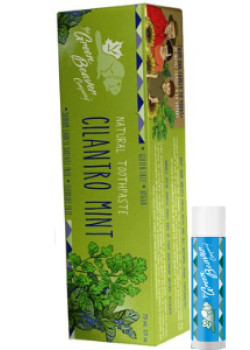 Cilantro Mint Natural Toothpaste - 75ml + 4.5g Lip Balm - Green Beaver