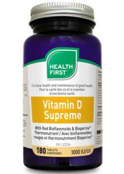 Vitamin D Supreme 1,000iu - 180 Tabs - Health First