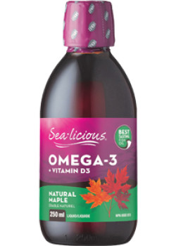 Sea - Licious Omega - 3 + Vitamin D3 1500mg (Natural Maple) - 250ml - Karlene's Sea - Licious