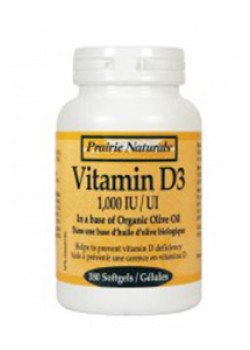 Vitamin D 1,000iu - 180 Tabs + 180 Tabs - Prairie Naturals