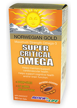 Norwegian Gold Super Critical Omega (Enteric Coated) - 60 + 12 Ecaps BONUS - Renew Life