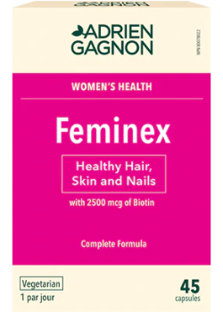 Feminex Healthy Hair Skin & Nails With 2,500mcg Biotin - 45 Caps - Adrien Gagnon