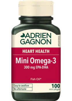 Mini Omega-3 300mg EPA-DHA - 100 Softgels - Adrien Gagnon