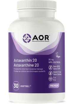 Astaxanthin 20 (Formerly High Dose Astaxanthin) - 30 Veggie Softgels - Aor