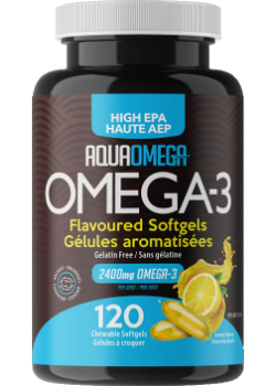 High EPA Omega-3 2,400mg (Lemon) - 120 Chewable Softgels