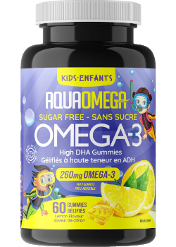 Kids Omega-3 High DHA Gummies 260mg (Lemon Sugar Free) - 60 Gummies