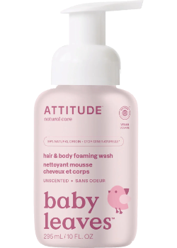 Baby Leaves 2-In-1 Hair & Body Foaming Wash (Unscented) - 295ml