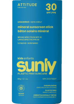 Sunly Kids Mineral Sunscreen Stick SPF30 (Unscented) - 60g