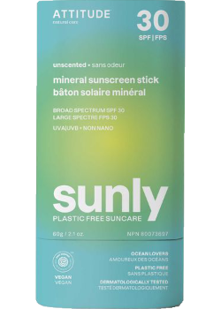 Sunly Mineral Sunscreen Stick SPF30 (Unscented) - 60g