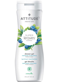 Super Leaves Shower Gel Unscented Extra Gentle (Blueberry Leaves) - 473ml