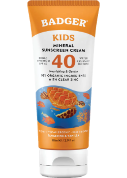 Badger Kids Mineral Sunscreen SPF40 (Tangerine & Vanilla) - 87ml