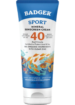 Badger Sport Mineral Sunscreen (Unscented) SPF40 - 87ml 
