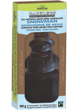 All Natural Solid Dark Chocolate Snowman - 100g - Barkleys