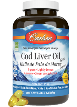 Cod Liver Oil 1,000mg (Lemon) - 300 Softgels