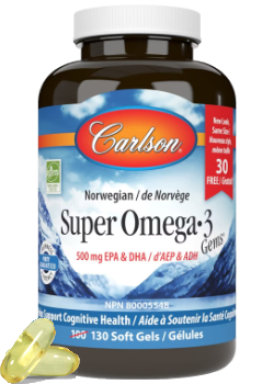Super Omega-3 Gems Fish Oil - 100 + 30 Softgels BONUS