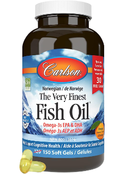Very Finest Fish Oil 1,000mg (Orange) - 120 + 30 Softgels BONUS