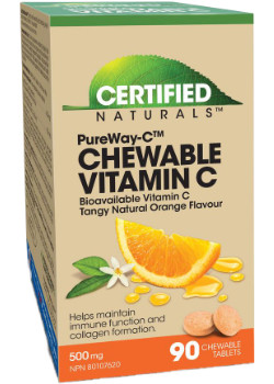 PureWay-C 500mg Chewable Vitamin C (Tangy Orange) - 90 Chew Tabs