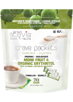 Monk Fruit & Erythritol Packets (Organic) - 70 Packs