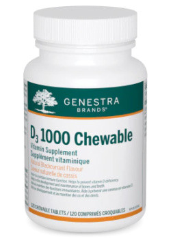 D3 1000 Chewable (Natural Blackcurrant) - 120 Chew Tabs