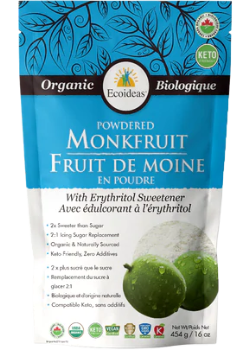 Organic Powdered Monkfruit With Erythritol - 454g