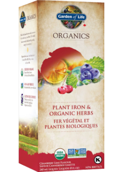 Organics Plant Iron & Organic Herbs (Cranberry Lime) - 240ml