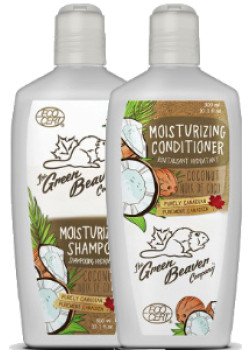 Coconut Moisturizing Shampoo & Conditioner - 300ml Each - Green Beaver
