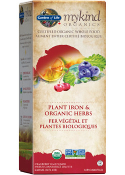 mykind Organics Plant Iron & Organic Herbs (Cranberry Lime) - 240ml