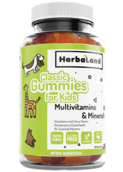 Classic Gummies For Kids: Multivitamins & Minerals (Strawberry & Citrus) - 60 Gummies ***Temporarily Unavailable***