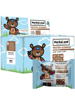Vegan Protein Gummies For Kids (Chocolate Brownie) - 10 x 30g - Herbaland