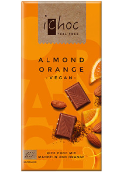 Almond Orange Vegan Chocolate Bar - 80g