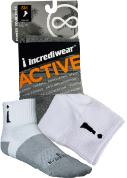 Active Socks (Quarter Height, White, SM) - 1 Pair