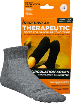 Circulation Socks (Low Cut, Grey, LG) - 1 Pair