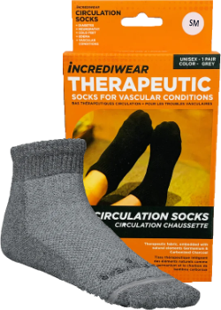 Circulation Socks (Low Cut, Grey, SM) - 1 Pair