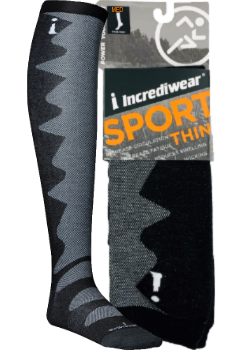 Thin Sport Socks (Knee High, Black, Med) - 1 Pair