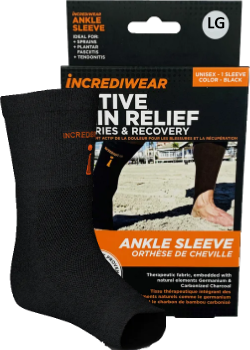 Unisex Ankle Sleeve (Black, LG) - 1 Sleeve