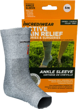 Unisex Ankle Sleeve (Grey, SM/Med) - 1 Sleeve